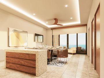 Departamento enCozumel en venta de 2 recamaras con vista al mar