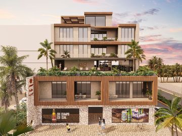 Departamento enCozumel en venta de 2 recamaras con vista al mar