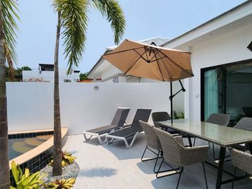 Absolutely! This beautiful villa brand new is the perfect choice Pool villa 350m. to the sea 5,500,000 baht