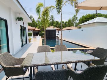 Absolutely! This beautiful villa brand new is the perfect choice Pool villa 350m. to the sea 5,500,000 baht