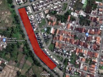 Kavling Komersial Siap Bangun Ruko Citraland Surabaya lebar 7 meter