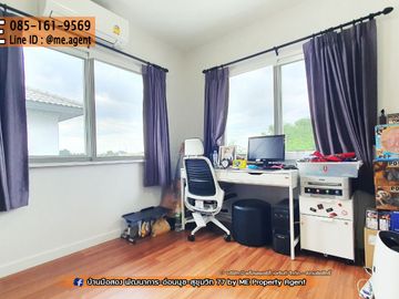 🎉𝐇𝐎𝐓 𝐒𝐀𝐋𝐄 !!! 🎉Single House Prueklada Suvarnabhumi 3bedroom +maid room, near Airport Link Lat Krabang 085-161----- (BV14-50)