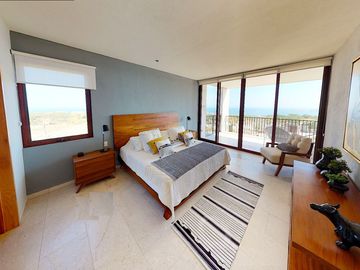 Departamento con vista al mar, alberca infinity y area de asador, spa y gimnasio, venta en Cabo San Lucas.