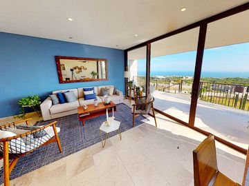 Departamento con vista al mar, alberca infinity y area de asador, spa y gimnasio, venta en Cabo San Lucas.