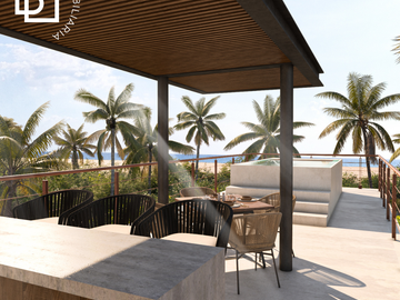 Departamentos en venta en a pie de playa Telchac