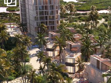 Departamentos en venta en a pie de playa Telchac