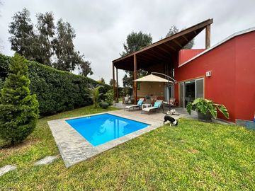 CASA DE CAMPO CON  PISCINA Y LINDA ARQUITECTURA 🔆🏡