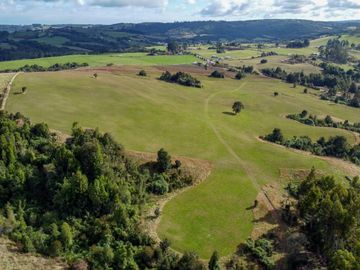 Campo de 87,6 hectáreas colindante a carretera, con río y a 15 min de Los Muermos