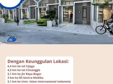 Rumah Griya Kel. Cimanggis, Baru 2/1 LANTAI Murah Mewah Bhakti Abri Cimanggis Kota Depok Jual Dijual