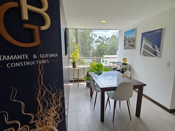 Luminosa suite, sector Lomas de Monteserrín, en Venta, departamento 1 dormitorio, Seguridad dentro de Urb.en Quito