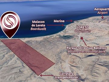 Terreno de uso mixto frente al mar, en venta Loreto Baja California Sur.