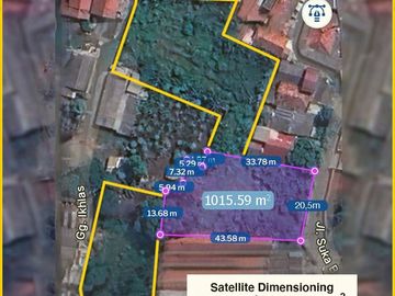 Dijual Kavling 3.455 M², Lokasi Dekat KRL, Mall Bintaro Exchange, Kampus Pembangunan Jaya, Rs Premier Bintaro, Citra Garden Bintaro, Sekolah Alam