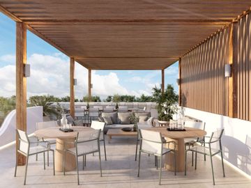 Departamento frente al mar, alberca común, Rooftop, pre-construcción, Telchac, Yucatán