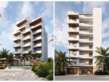 Departamento frente al mar, alberca común, Rooftop, pre-construcción, Telchac, Yucatán