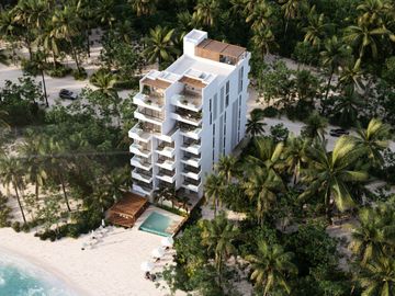 Departamento frente al mar, alberca común, Rooftop, pre-construcción, Telchac, Yucatán