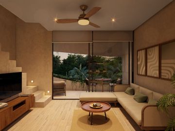 Departamento en tulum en venta de 1 habitación con roof garden