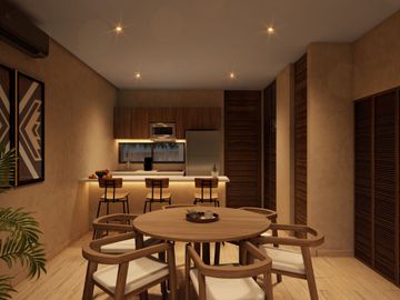 Departamento en tulum en venta de 1 habitación con roof garden