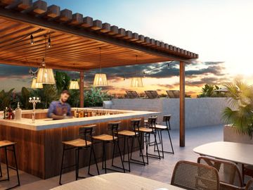 Departamento en tulum en venta de 1 habitación con roof garden
