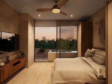 Departamento en tulum en venta de 1 habitación con roof garden