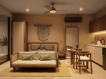 Departamento en tulum en venta de 1 habitación con roof garden
