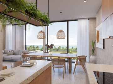 Departamento con vista al mar, club de playa, en venta Chicxulub Puerto, Merida