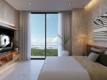 Departamento con vista al mar, club de playa, en venta Chicxulub Puerto, Merida