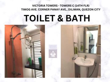 FOR SALE FURNISHED 2 BEDROOMS CONDO UNIT IN VICTORIA TOWERS, DILIMAN, QUEZON CITY