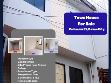 House for Sale in Downtown of Davao City, Townhouse in City Proper of Davao City