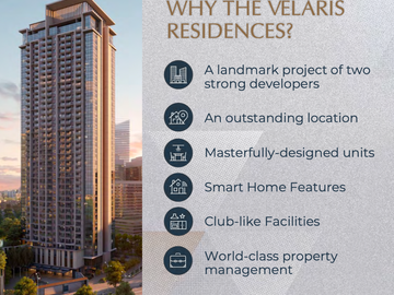 Velaris Residences 1 Bedroom Unit at 77 SQM with Indoor Patio and 1 Parking in Bridgetown Blvd, Pasig City, FOR SALE, PRE-SELLING