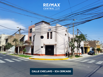 Casa En Esquina En Venta - Calle Chiclayo (Centro De Ica)