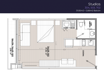 503 Comodidad, Cercanía y Tranquilidad. Estudio con Parqueadero y Vista en Avenida de Los Shyris 34,56 m