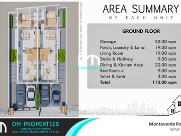 For Sale: Brand New Duplex House in Monteverde Royale, Taytay Rizal