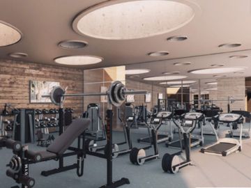 Penthouse con parque para niños, area de yoga, alberca, Gimnasio, mini golf, pre-construcción, venta, Queretaro.