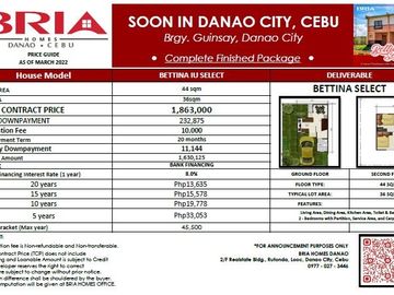 Preselling House and Lot in Bria Homes