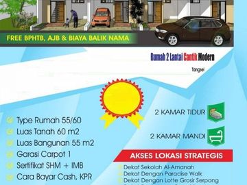 Rumah AGV-10 Pocis, Baru 2 LANTAI, Harga Murah, Mewah di Tangsel Kota Tangerang Selatan, Jual Dijual