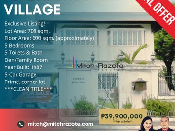 5 Bedroom House For Sale at Multinational Village Paranaque Near Commercial Area