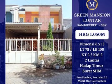 Rumah Green Mansion Lontar Sambikerep Surabaya Barat Murah One Gate System dekat Pakal Citraland Bukit Palma
