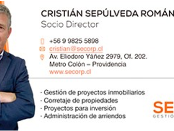 SE VENDE DEPTO EN IRARRÁZAVAL, ÑUÑOA