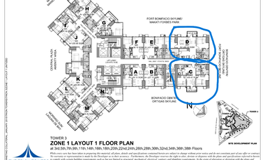 Rent to Own 3Bedroom CONDO UNIT FOR SALLE AT TRIONS TOWER at BGC near Finance Tower