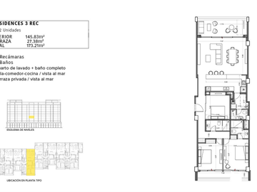 Departamentos en venta de lujo frente al mar en Telchac Puerto en Mérida
