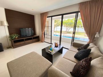 Golden Coast, swimming pool front, sea view, Condo for sale in Sriracha, Bang Phra.