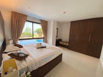 Golden Coast, swimming pool front, sea view, Condo for sale in Sriracha, Bang Phra.