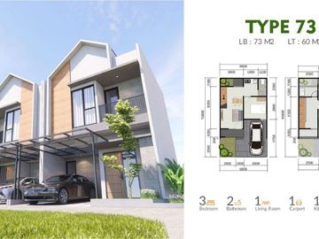RUMAH DIJUAL DI JATIASIH BEKASI 2 LANTAI 3 KAMAR TIDUR DEKAT TOL JUAL | JUAL RUMAH DI PERUMAHAN JATIASIH - ARASHA