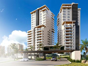 Lujoso departamento con vista al océano , muelle, golf, marina disponible en Puerto Cancún.