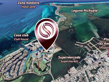 Lujoso departamento con vista al océano , muelle, golf, marina disponible en Puerto Cancún.