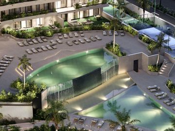 Lujoso departamento con vista al océano , muelle, golf, marina disponible en Puerto Cancún.