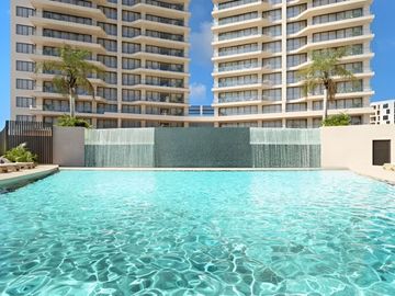 Lujoso departamento con vista al océano , muelle, golf, marina disponible en Puerto Cancún.
