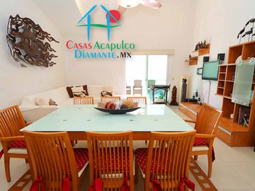 Depa con terraza y vista a las áreas comunes