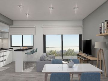 Departamento 2 Amb. 49 m², en Construcción, Cochera bonificada. H. Yrigoyen 6200, 50 Cuotas!!