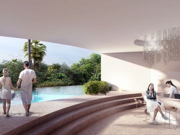 Departamento con vista al mar, alberca común, pre-construcción, Malecón, Cozumel